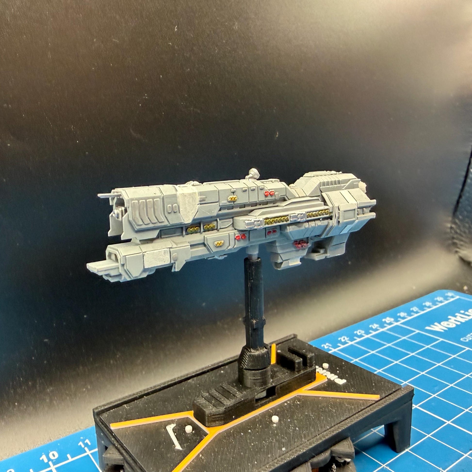 UNSC Hillsborough-class Heavy Destroyer Miniature (85mm) for Halo Armada Homebrew