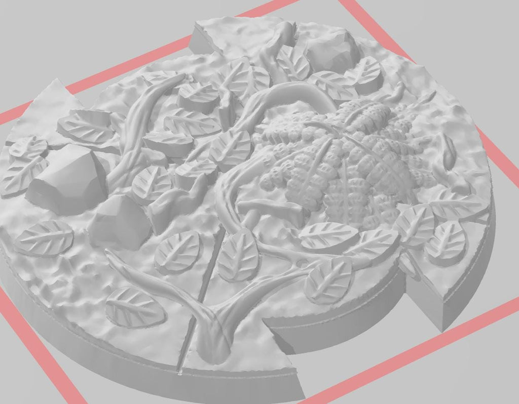 50mm Themed miniatures base set (4) for legion scale miniatures games.