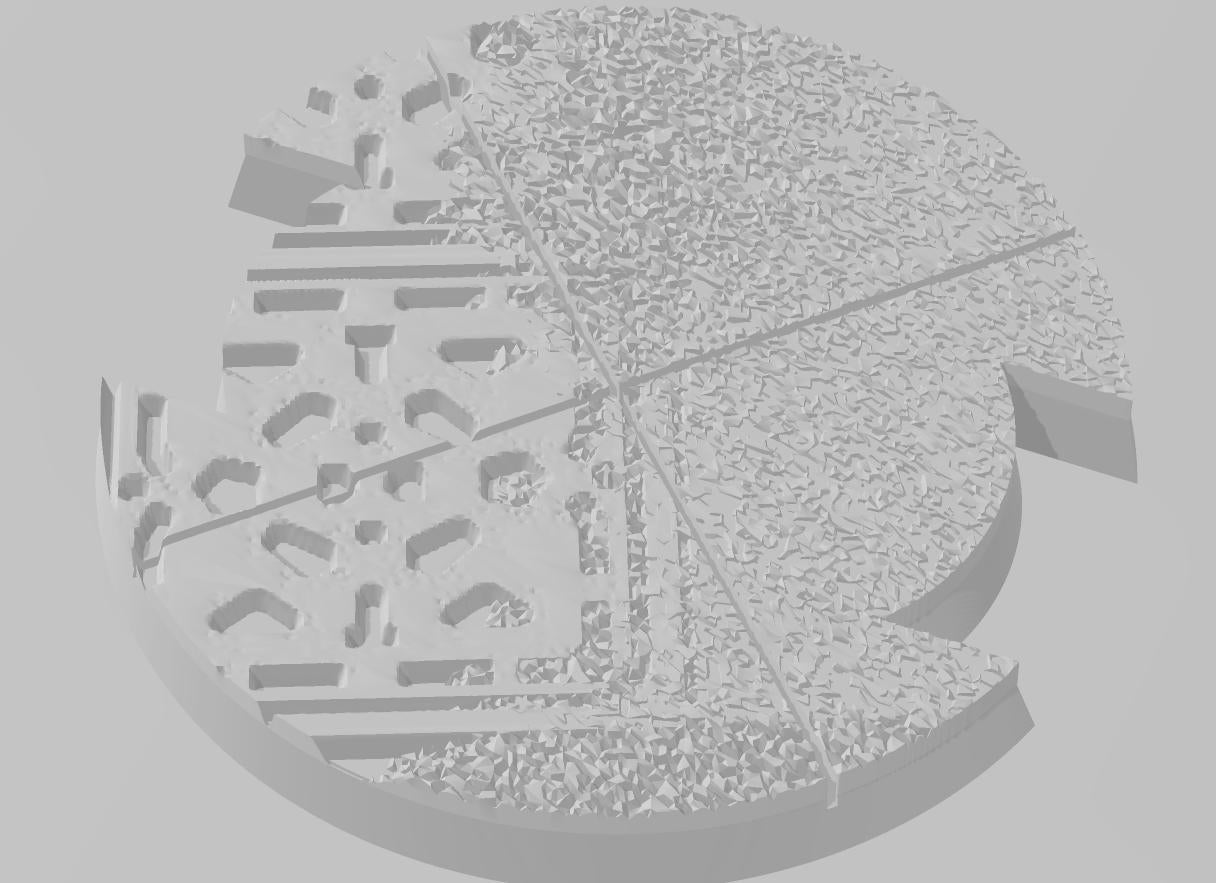 50mm Themed miniatures base set (4) for legion scale miniatures games.