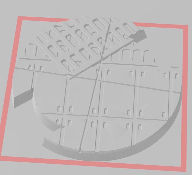 50mm Themed miniatures base set (4) for legion scale miniatures games.