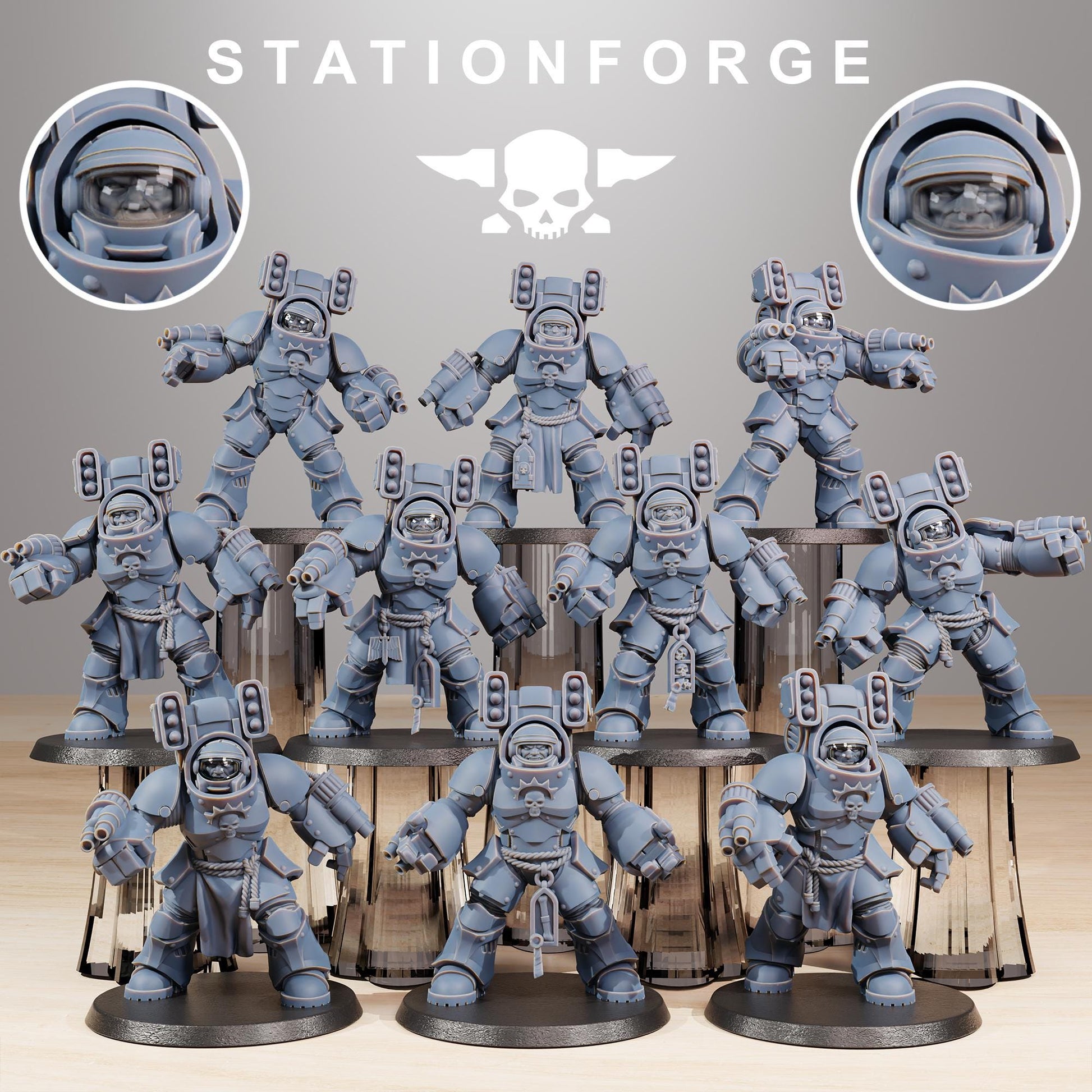 Socratis Support Vanguard pack from StationForge 32mm scale (10 Pack)
