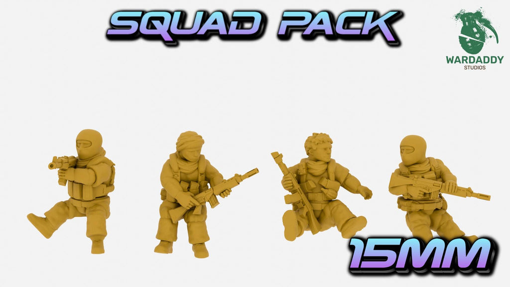 Wardaddy Modern Insurgent Militia kit ( minis) 15mm scale wargame miniautres