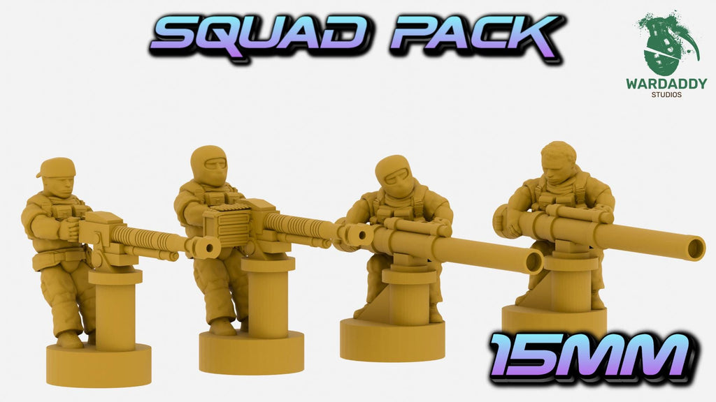 Wardaddy Modern Insurgent Militia kit ( minis) 15mm scale wargame miniautres