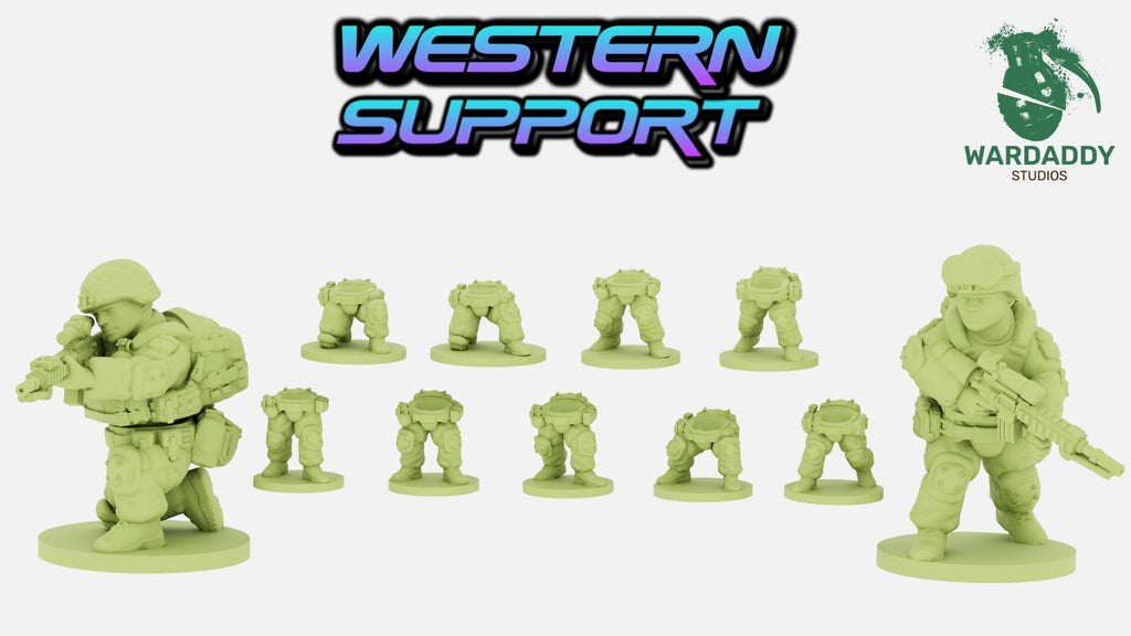 Wardaddy Modern Western Infantry Platoon (21minis) 15mm scale wargame miniautres