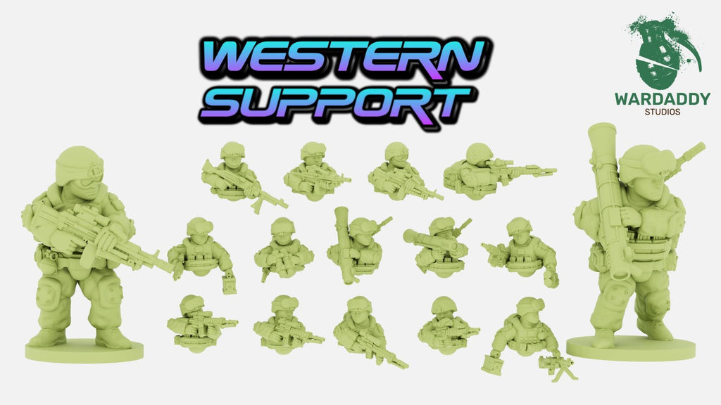 Wardaddy Modern Western Infantry Platoon (21minis) 15mm scale wargame miniautres