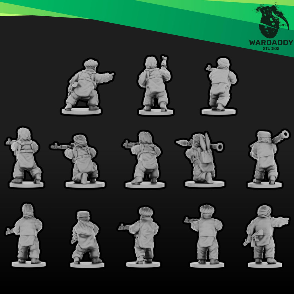 Wardaddy Afghan Mujahideen Fighters set (27 minis) 15mm scale wargame miniautres