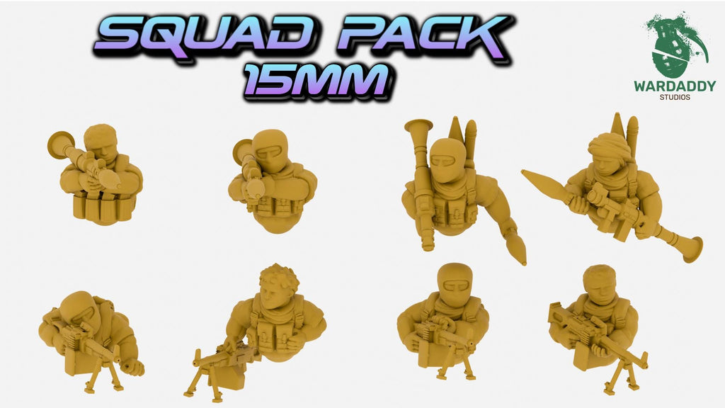 Wardaddy Modern Insurgent Militia kit ( minis) 15mm scale wargame miniautres