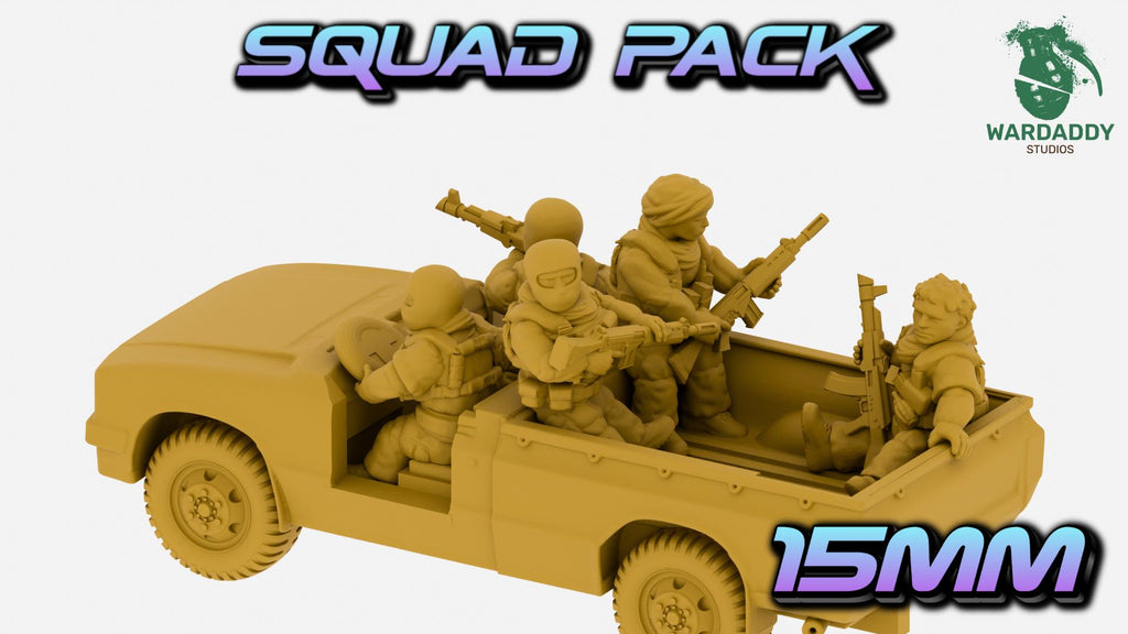 Wardaddy Modern Insurgent Militia kit ( minis) 15mm scale wargame miniautres