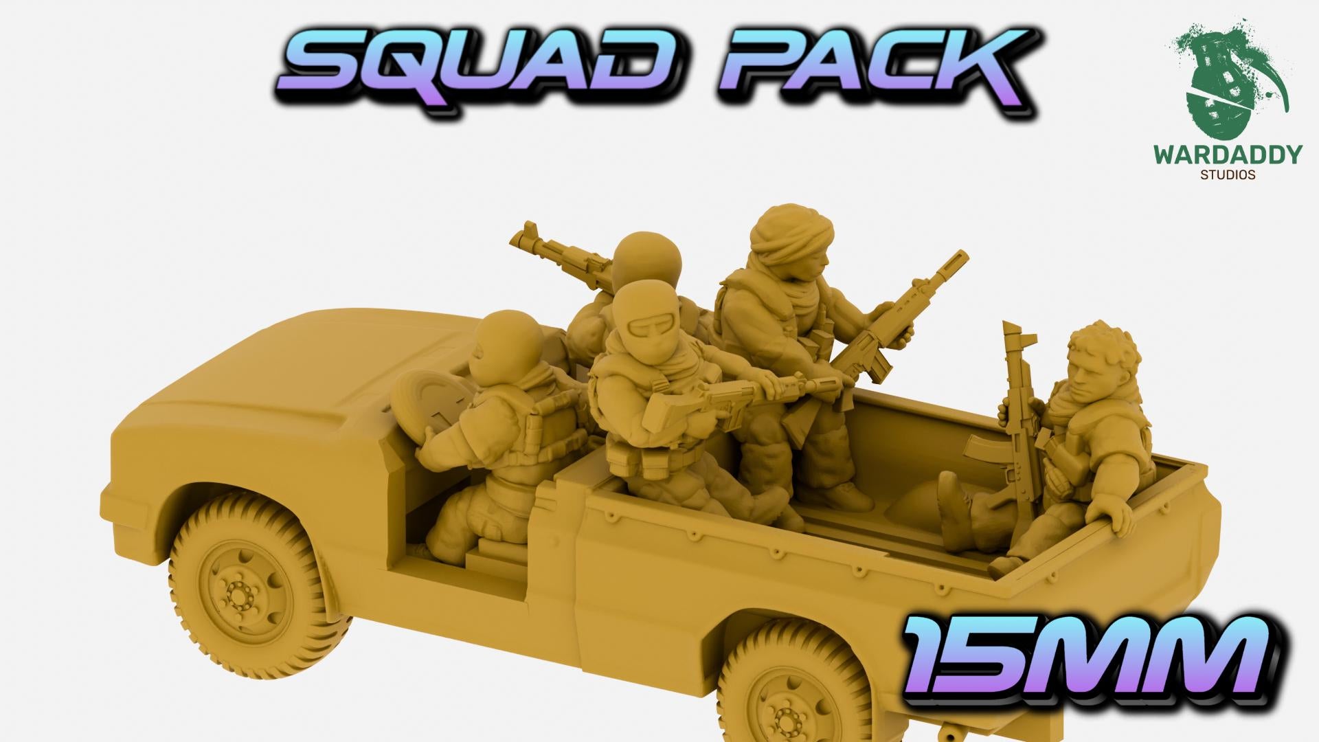 Wardaddy Modern Insurgent Militia kit ( minis) 15mm scale wargame miniautres