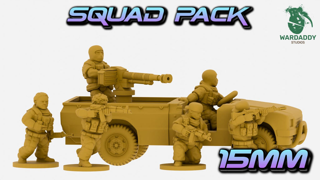 Wardaddy Modern Insurgent Militia kit ( minis) 15mm scale wargame miniautres