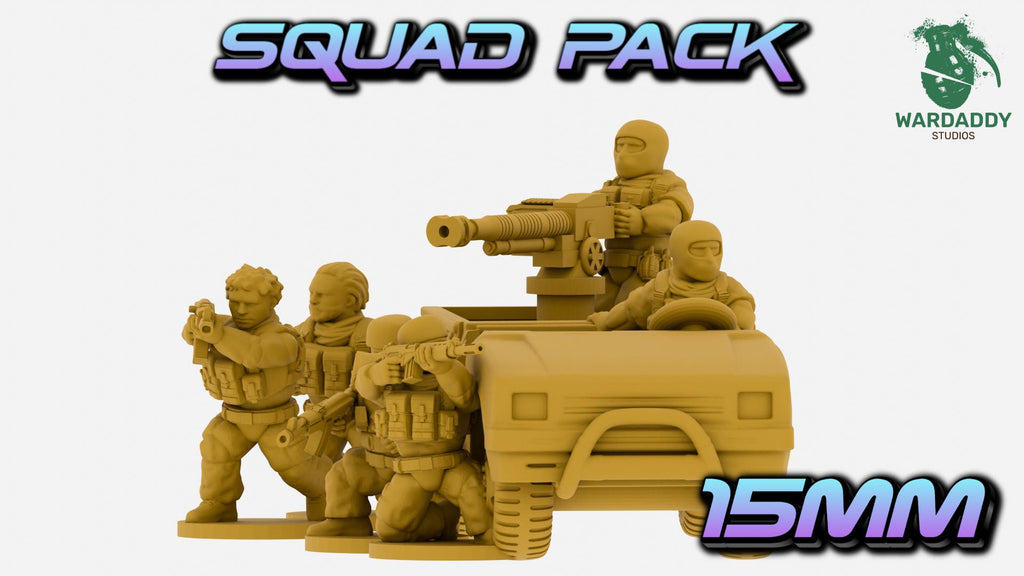 Wardaddy Modern Insurgent Militia kit ( minis) 15mm scale wargame miniautres