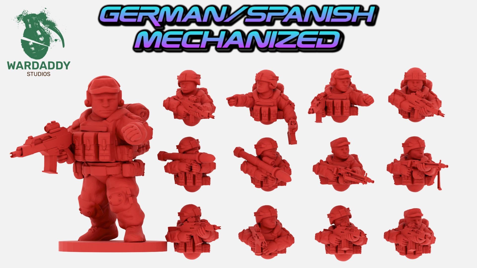 Wardaddy Modern Western Infantry Platoon (21minis) 15mm scale wargame miniautres