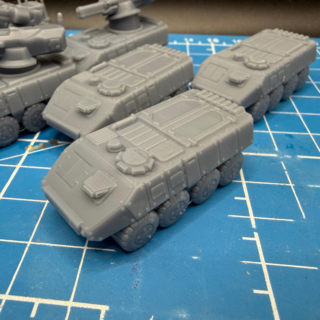 10mm Scale Bushmaster APC /FV Platoon (3) for Full Spectrum Dominance, epic scale games