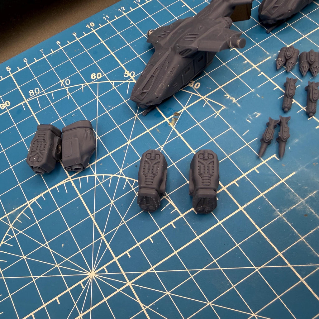 10mm Scale Garuda class Dropship/Gunship Wing (2) for Full Spectrum Dominance, epic scale games