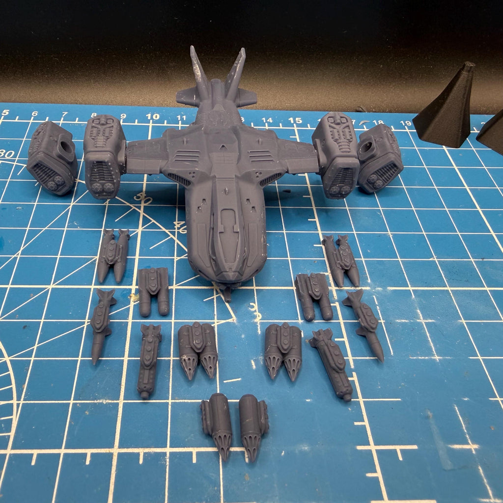 10mm Scale Garuda class Dropship/Gunship Wing (2) for Full Spectrum Dominance, epic scale games