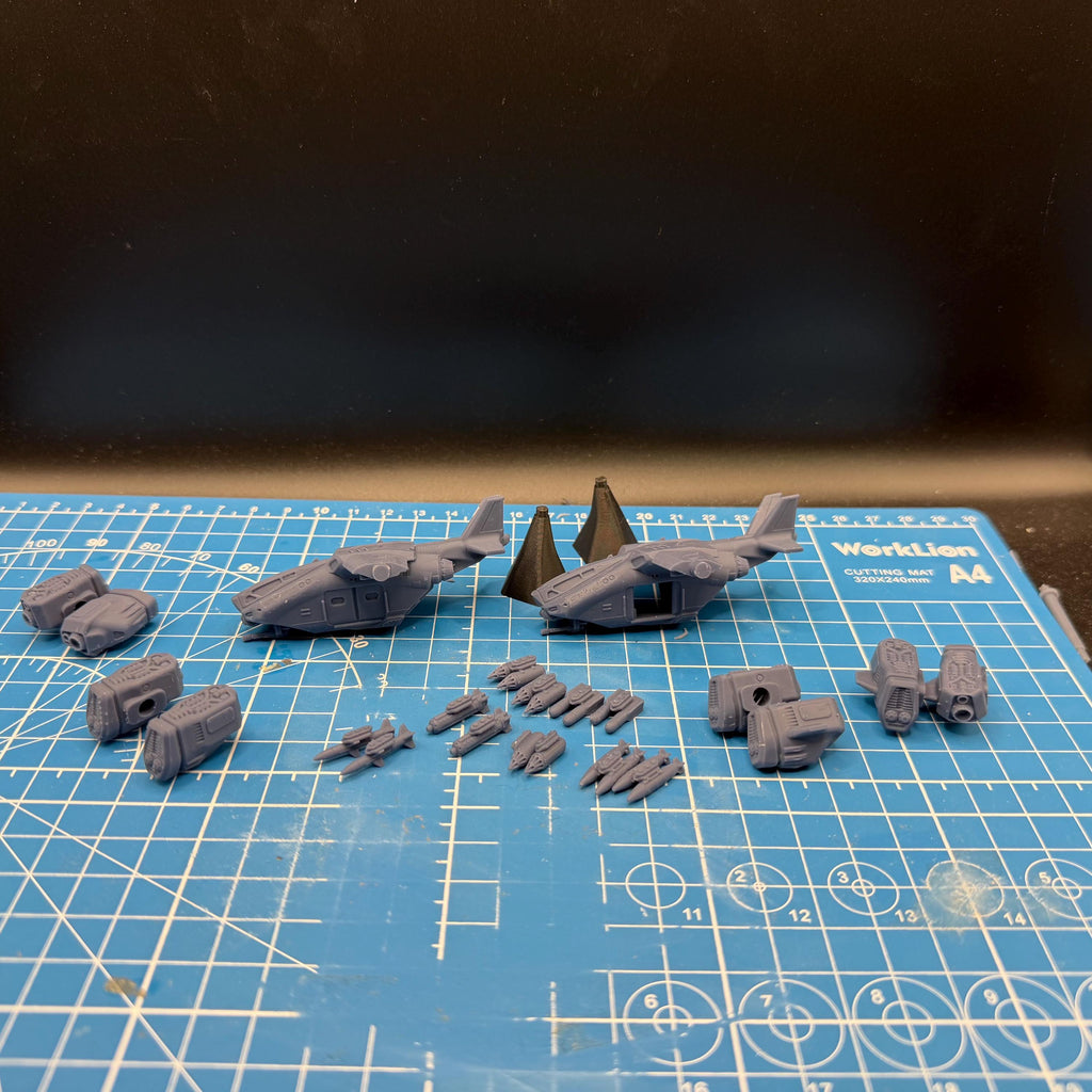 10mm Scale Garuda class Dropship/Gunship Wing (2) for Full Spectrum Dominance, epic scale games