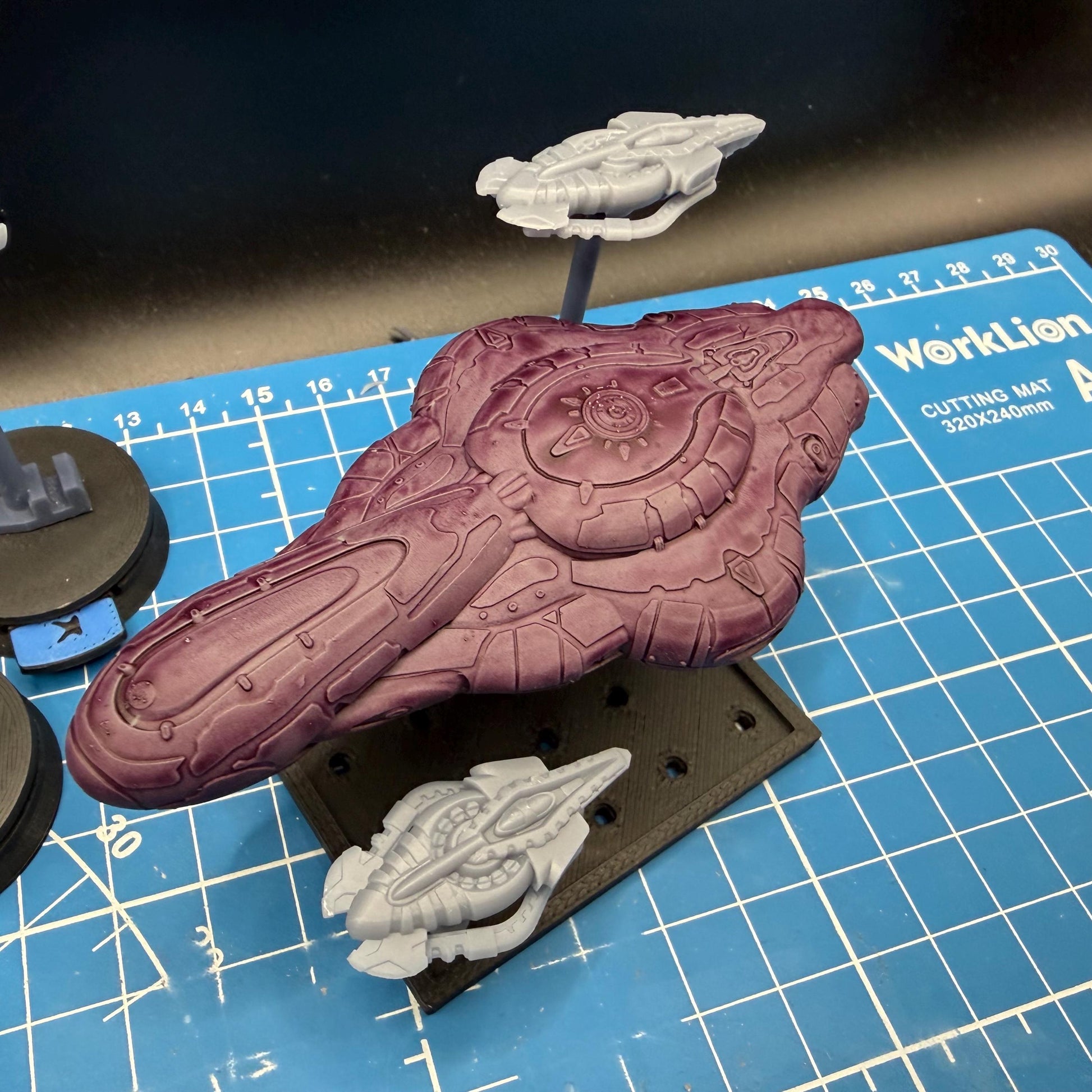 Halo Fleet Battles Proxy Covenant Carrack Merchant Cruiser Upgrade set for epic scale space games