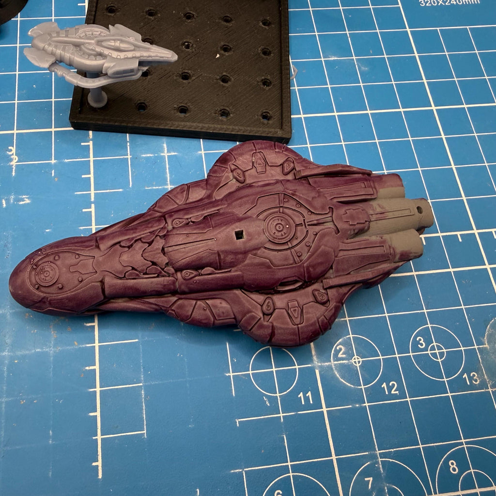 Halo Fleet Battles Proxy Covenant Carrack Merchant Cruiser Upgrade set for epic scale space games