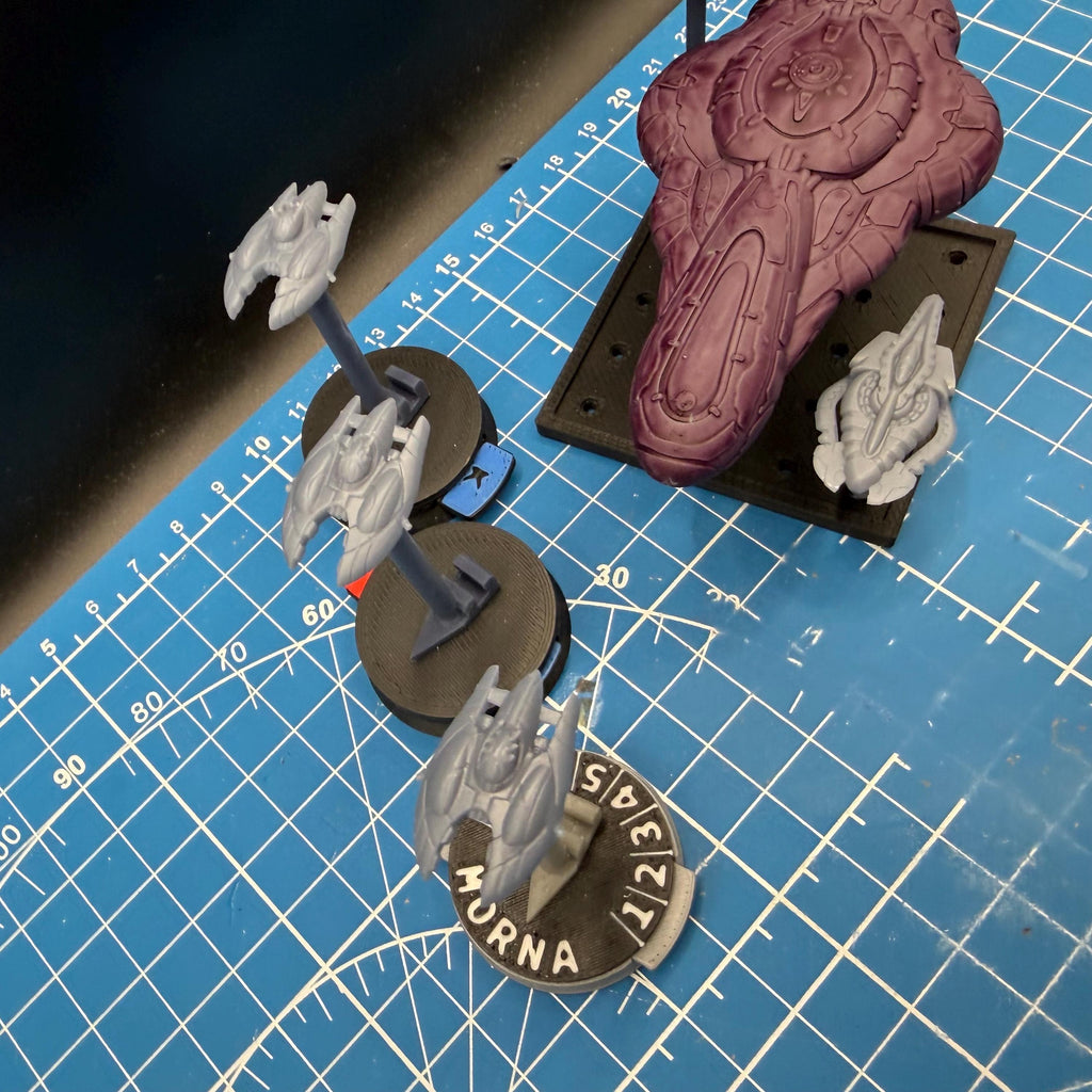 Halo Fleet Battles Proxy Covenant Carrack Merchant Cruiser Upgrade set for epic scale space games