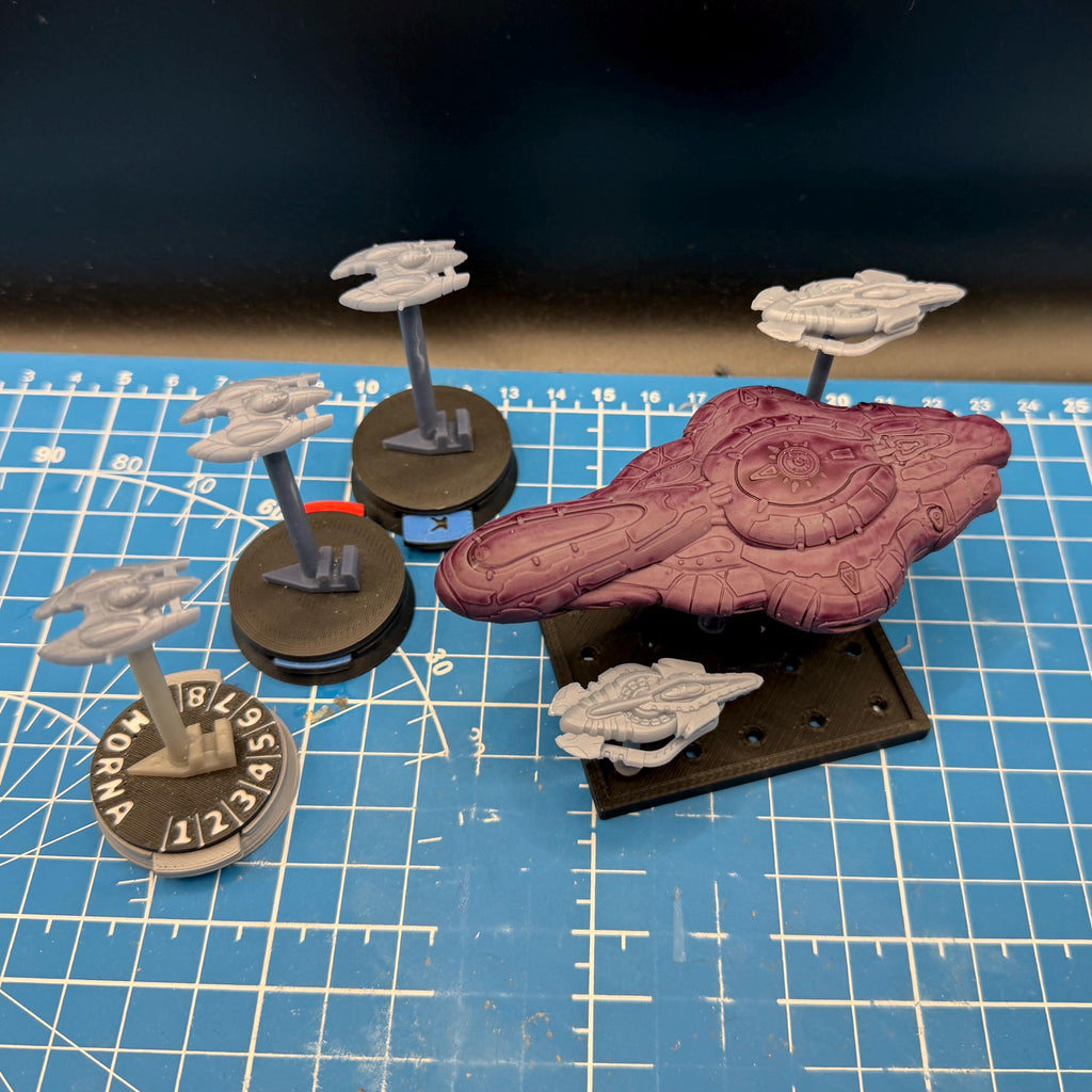 Halo Fleet Battles Proxy Covenant Carrack Merchant Cruiser Upgrade set for epic scale space games