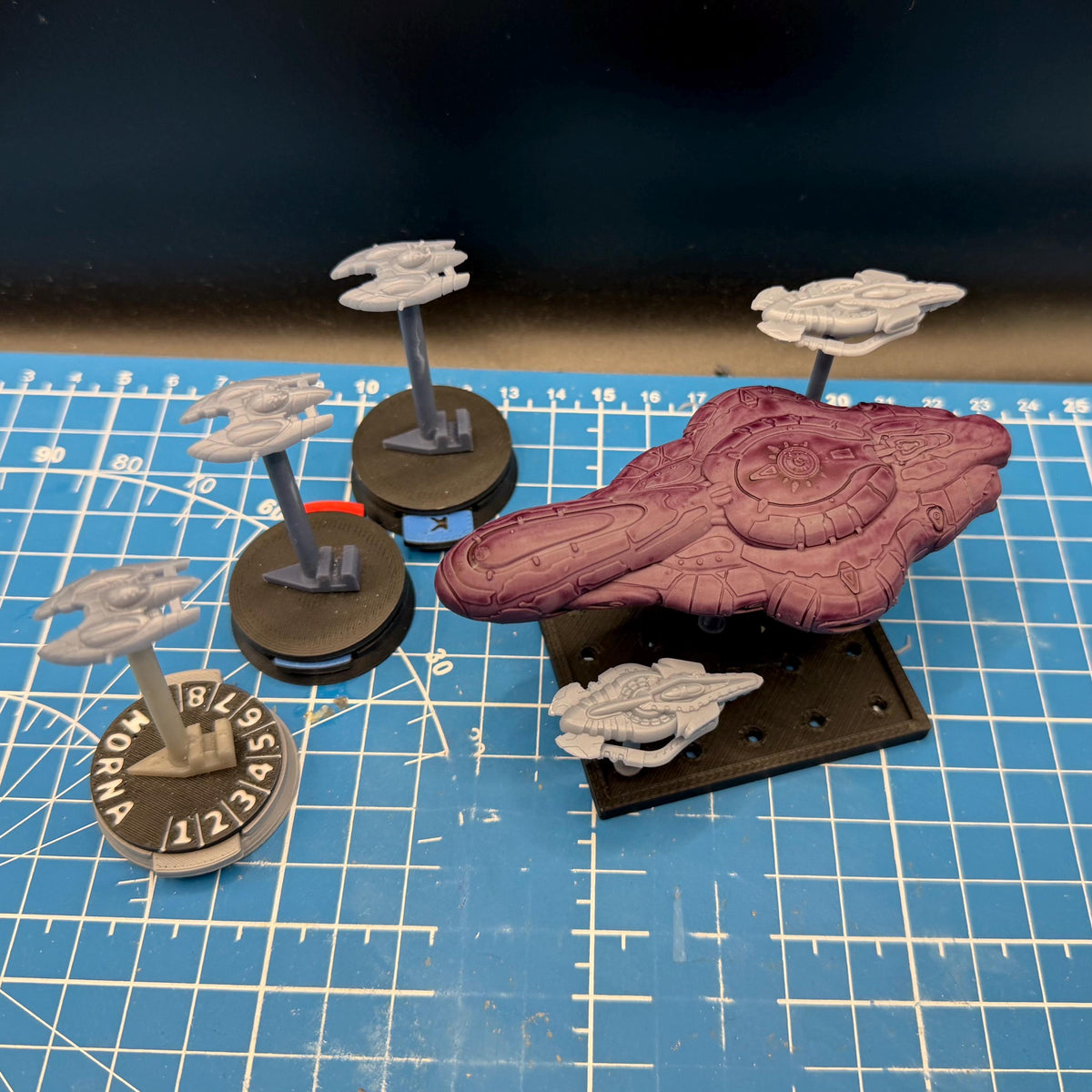 Halo Fleet Battles Proxy Covenant Carrack Merchant Cruiser Upgrade set for epic scale space games