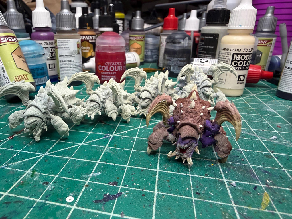Papsikels Insectoid Slug Spitter Roach Squad (15 Minis) for 32mm games like Grimdark Future