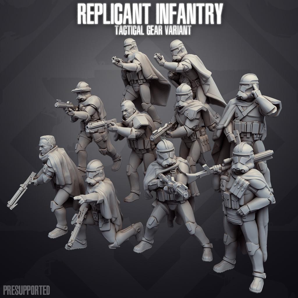 Republic Tactical Union Troopers(10) for Star Wars Legion proxies, Grimdark Future scale games 35mm