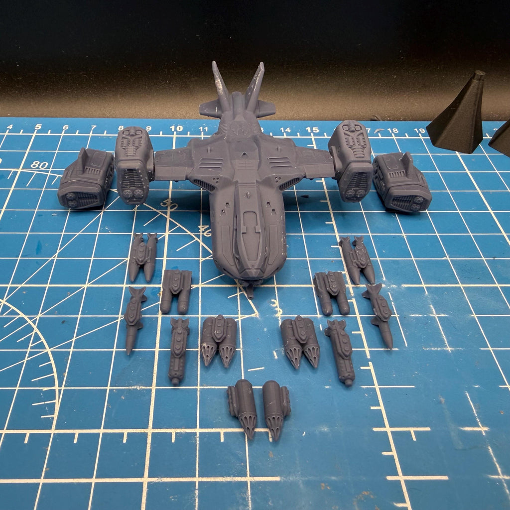 10mm Scale Garuda class Dropship/Gunship Wing (2) for Full Spectrum Dominance, epic scale games