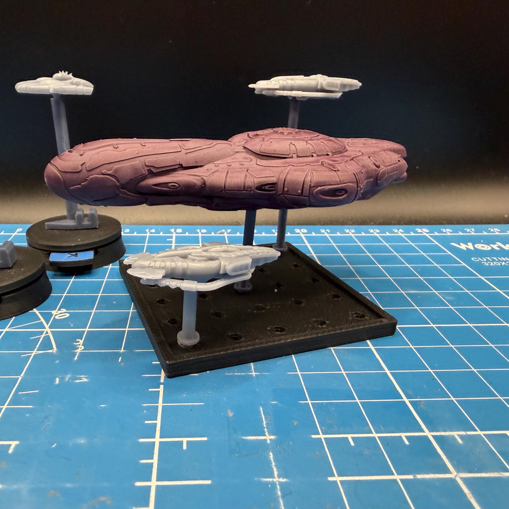 Halo Fleet Battles Proxy Covenant Carrack Merchant Cruiser Upgrade set for epic scale space games