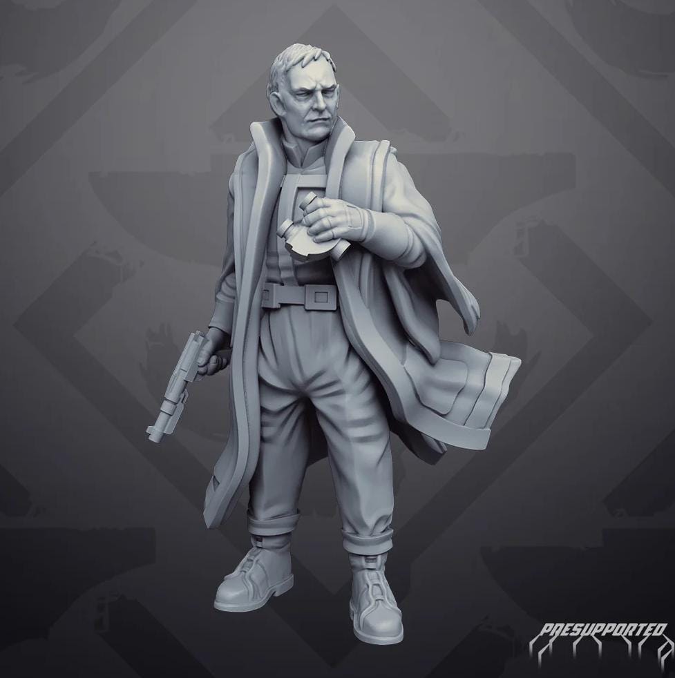 Rebel Insurgent 'The Spymaster' (1) Legion proxies, Grimdark Future 35mm Scale Games