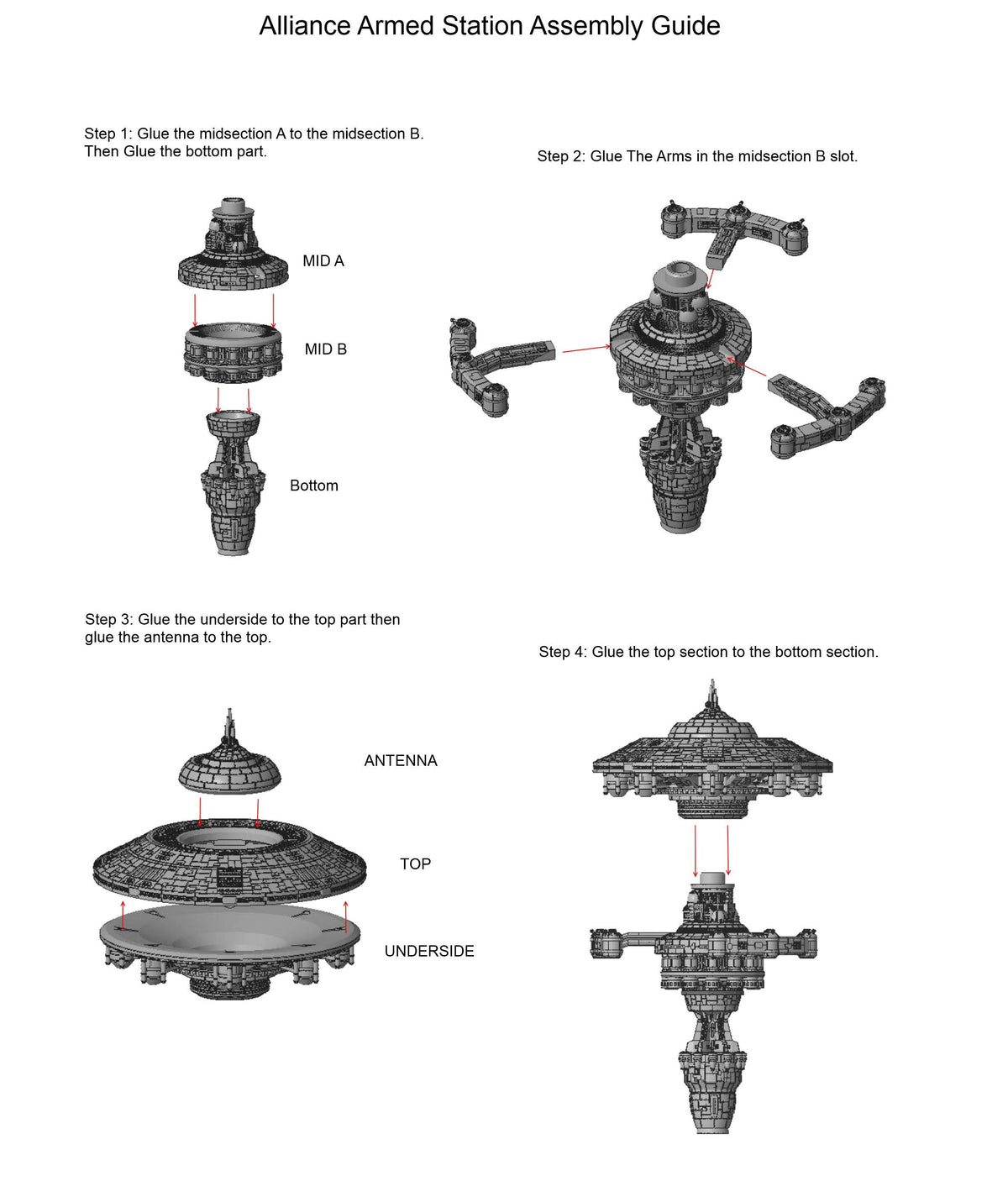Rebel Armed Station for Star Wars Armada or other miniatures games mm