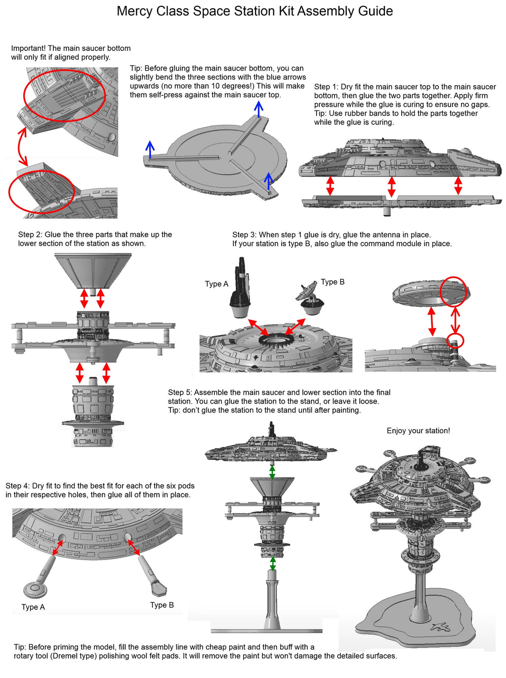 Neutral Armed Station for Star Wars Armada or other miniatures games mm