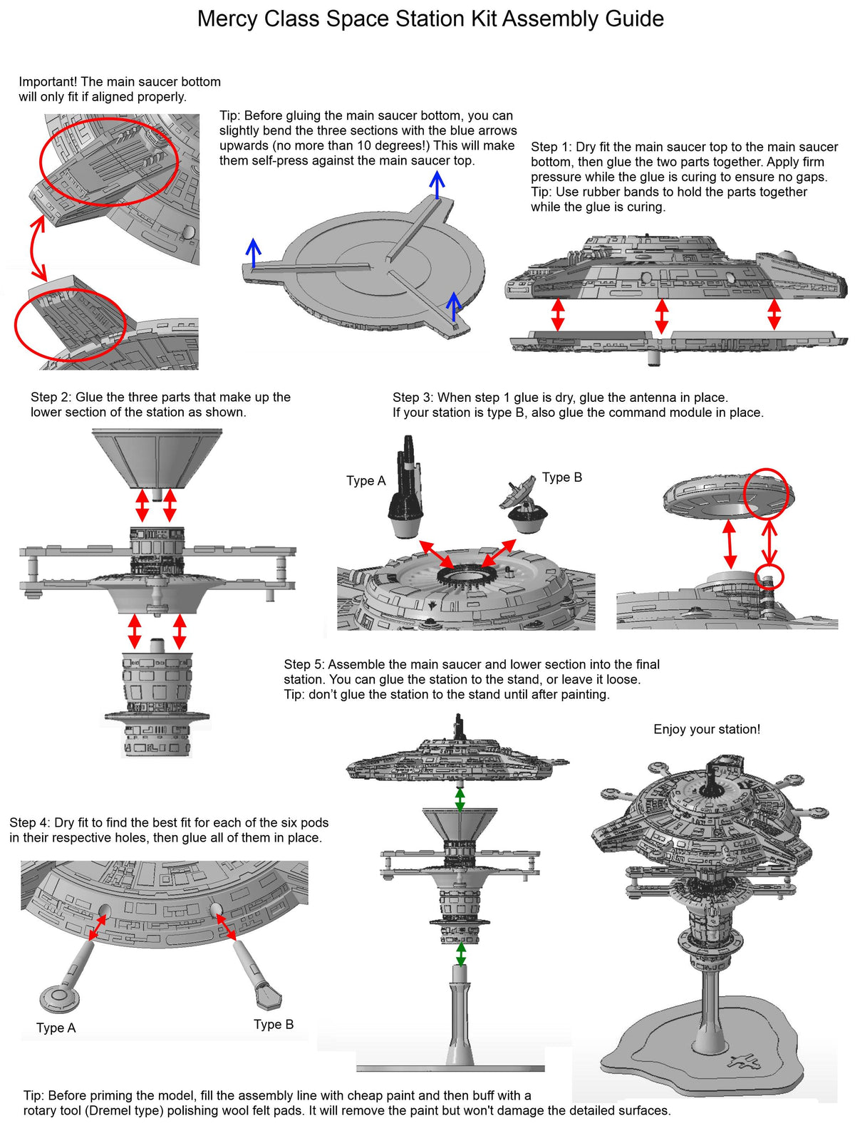 Neutral Armed Station for Star Wars Armada or other miniatures games mm