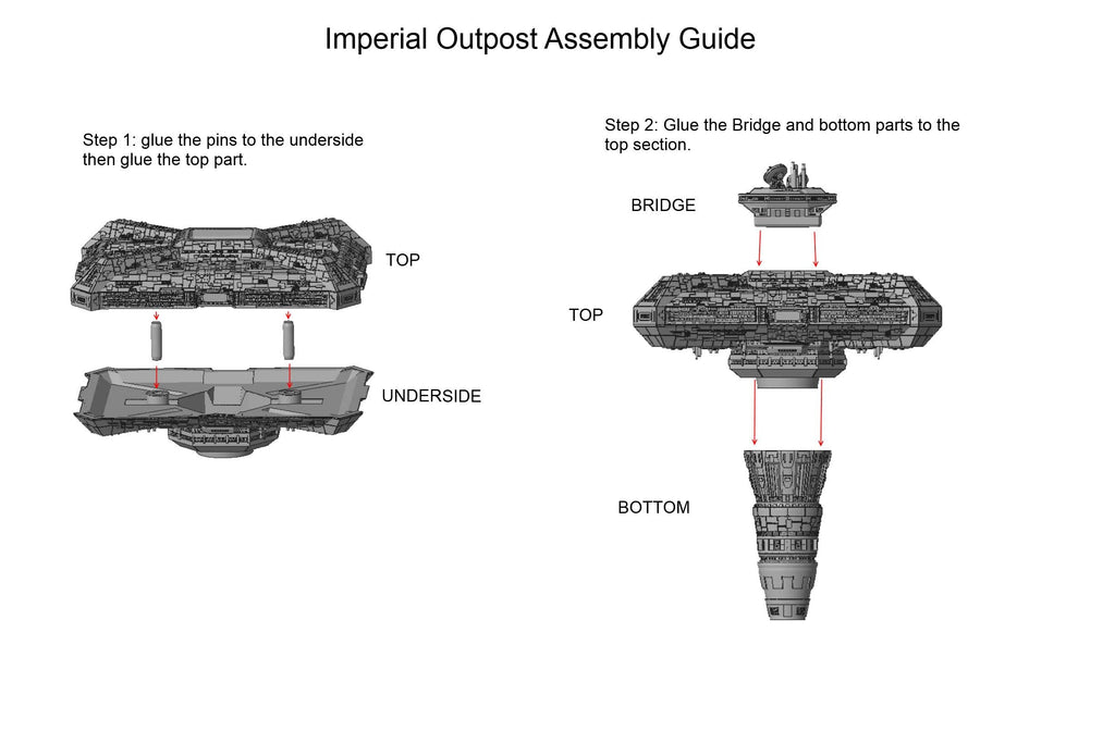 Imperial Armed Station for Star Wars Armada or other miniatures games mm